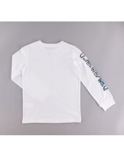 T-Shirt en Coton à manches longues Logo manche blanc